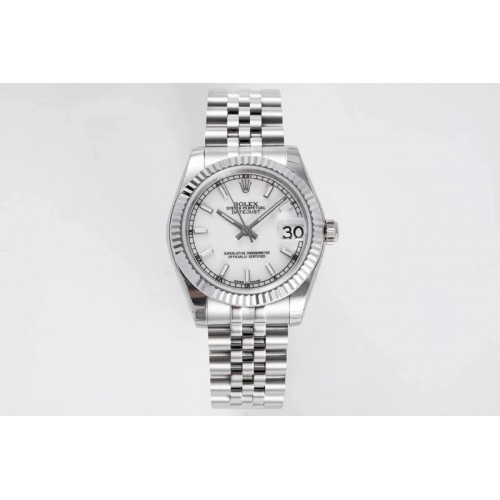 Rolex Datejust 31mm 178274 SS GSF Best Edition White Stick Markers Dial on SS Jubilee Bracelet SEIKO NH05A