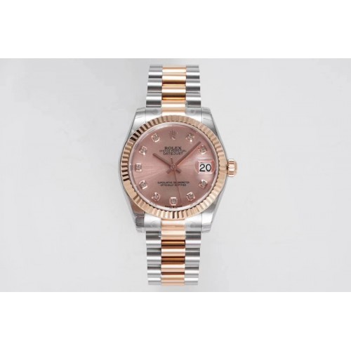 Rolex Datejust 31mm 178274 SS/YG GSF Best Edition Rose Gold Crystal Markers Dial on SS/YG President Bracelet SEIKO NH05A