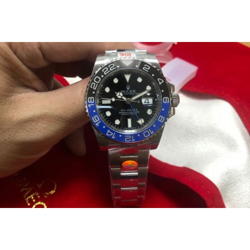 Rolex GMT Master II 126710 BLNR Batman 904L SS Noob 1:1 Best Edition on Bracelet A3285 (Correct Hand Stack)