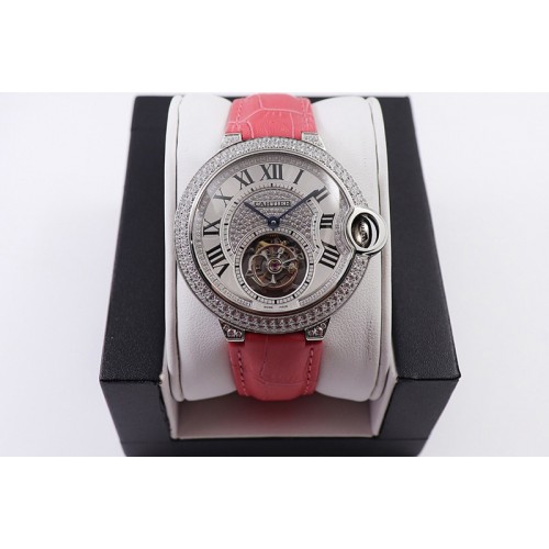 Cartier Ballon Bleu W6920021 Flying Tourbillon BBR Best Edtion SS/LE  Diamond Bezel White Dial Cal.9452MC