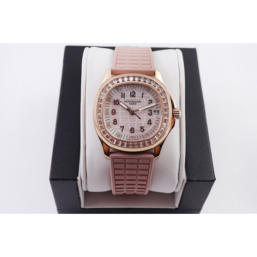 Patek Philippe Aquanaut Jumbo 5069A RG PPF 1:1 Best Edition White MOP Dial on Gray Rubber Strap Asain PP324CS(Free box)