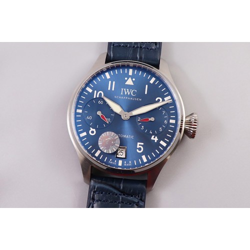 IWC Big Pilot IW501008 Real PR SS ZF 1:1 Best Edition Blue Dial on Blue Leather Strap A51111 IWC Big Pilot IW501008 Real PR SS ZF 1:1 Best Edition Blue Dial on Blue Leather Strap A51111