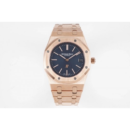 Audemars Piguet Royal Oak 39mm 15202 RG KZF 1:1 Best Edition Blue Textured Dial on RG Bracelet A2121