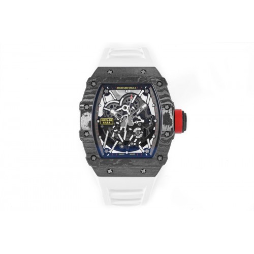 Richard Mille RM035-02 Real NTPT ZF 1:1 Best Edition Skeleton Dial on White Rubber Strap NH05A V3
