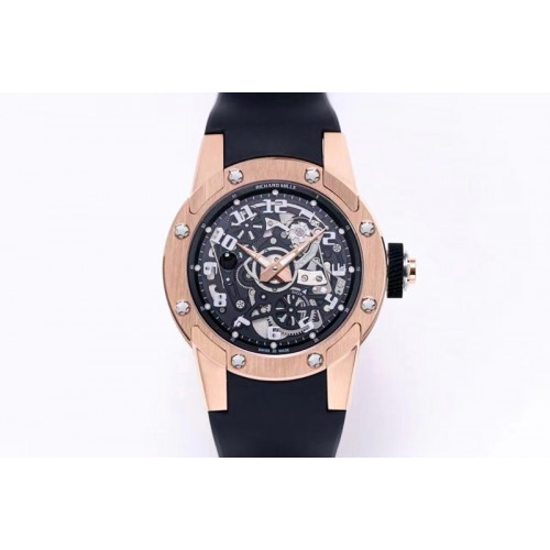 Richard Mille RM63-01 RG V9F Best Edition Crystal Dial on Black Rubber Strap A23J