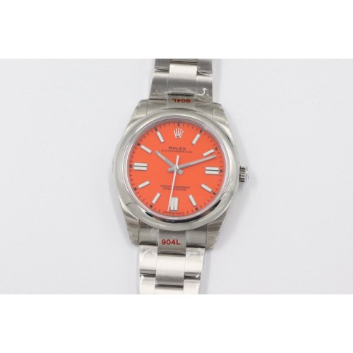 Rolex Oyster Perpetual 41mm 124300 EWF Best Edition Red Dial on SS Bracelet A3230