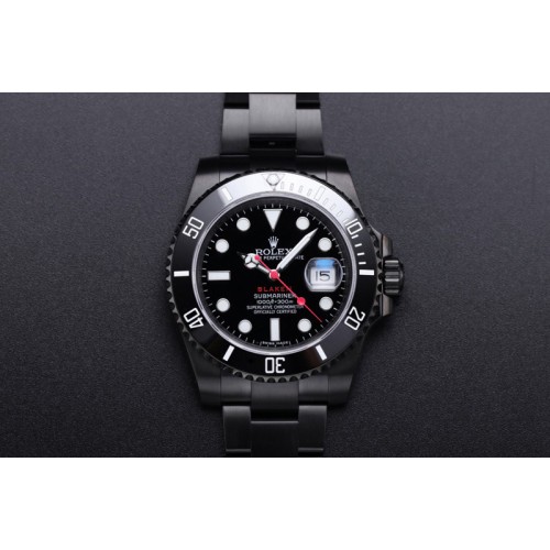 Rolex Submariner 116610 LN Blaken DLC 904L Steel V9F 1:1 Best Edition Black Dial On SA3135