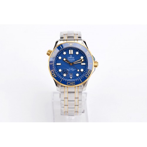 Omega 2018 Seamaster Diver 300M SS/YG VSF 1:1 Best Edition YG Bezel Blue Dial on SS/YG Bracelet A8800