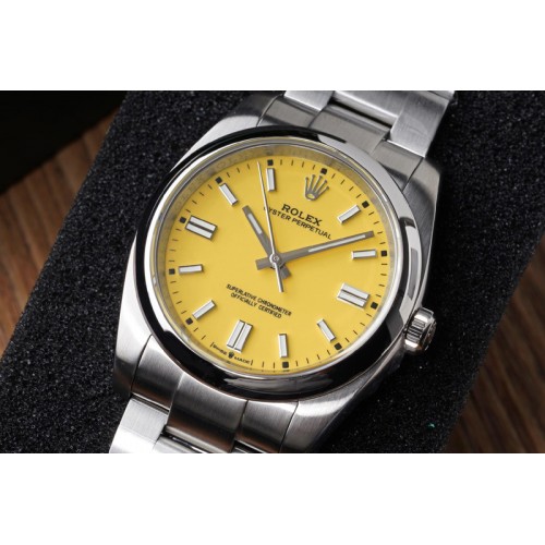 Rolex Oyster Perpetual 126000 36mm KRF 1:1 Best Edition 904L Steel Yellow Dial A2824