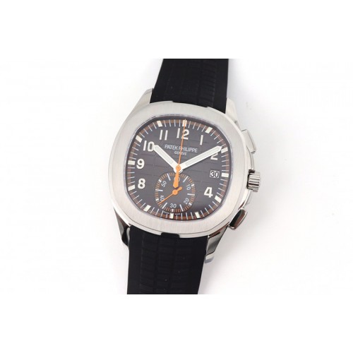 Patek Philippe Aquanaut 5968 SS OMF Best Edition Gray Dial on Black Rubber Strap A520