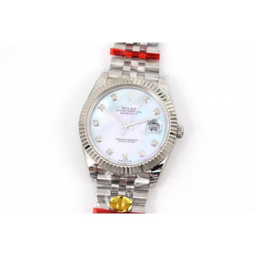 Rolex DateJust 41 126334 SS TW 1:1 Best Edition MOP Dial Diamond Markers on Jubilee Bracelet A3135 Clone