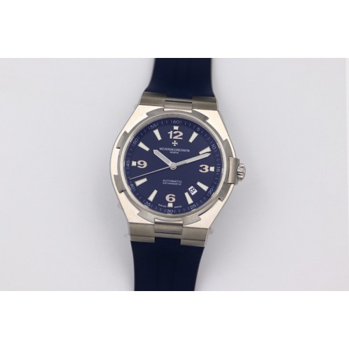 Vacheron Constantin Overseas SS MKS 1:1 Best Edition Blue dial on Blue Rubber Strap MIYOTA 9015