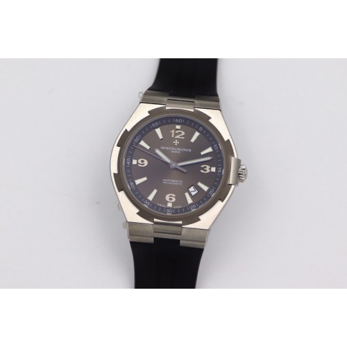 Vacheron Constantin Overseas SS MKS 1:1 Best Edition Gray dial on Black Rubber Strap MIYOTA 9015