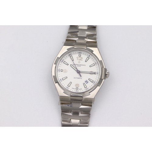 Vacheron Constantin Overseas SS MKS 1:1 Best Edition White dial on SS Bracelet MIYOTA 9015