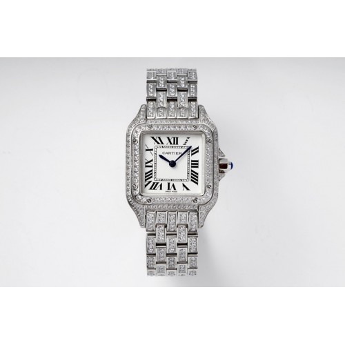 Cartier Panthere Secrete De Ladies SS Full Diamond AC Swiss Quartz