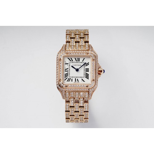 Cartier Panthere Secrete De Ladies RG Full Diamond AC Swiss Quartz