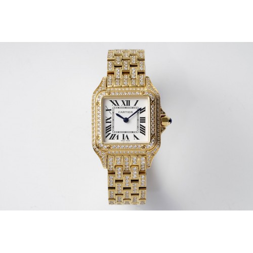 Cartier Panthere Secrete De Ladies YG Full Diamond AC Swiss Quartz