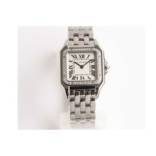 Cartier Panthere Secrete De Ladies Diam SS/SS Wht GF Swiss Qtz