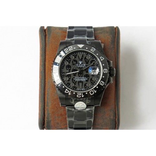 Rolex GMT-Master II 126710 DLC Black Ceramic 904L Steel LF 1:1 Best Edition Black Dial SA3186 CHS
