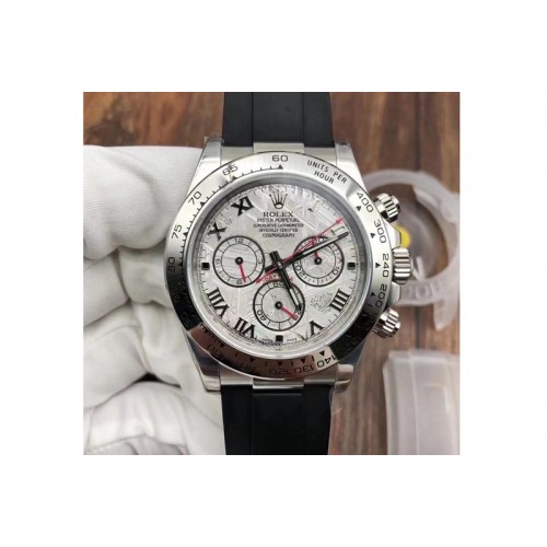 Rolex Daytona 116519 Meteorite Noob 1:1 Best Edition 904L SS Case on Oysterflex Strap SA4130 V4