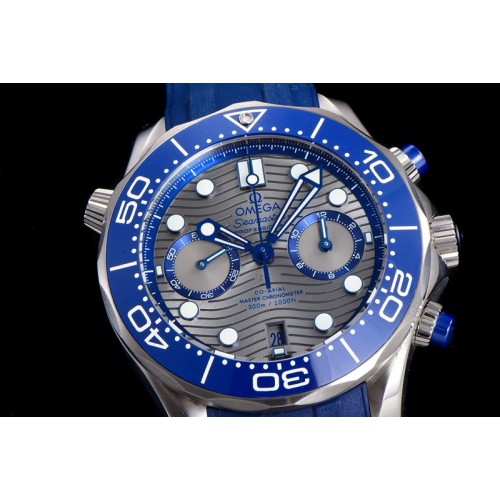Omega Seamaster 300M Chrono SS OMF 1:1 Best Edition Gray Dial on SS Bracelet A9900