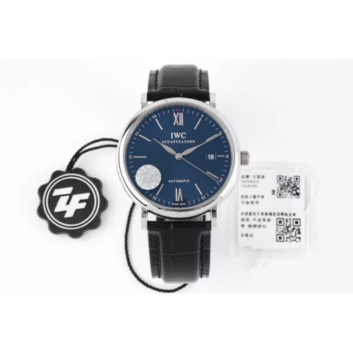 IWC IW356512 Portofino Automatic SS ZF 1:1 Best Edtiion Blue Dial on Black Croco Strap M9019