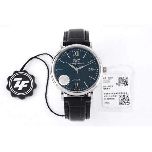 IWC IW356502 Portofino Automatic SS ZF 1:1 Best Edtiion Blue Dial on Black Croco Strap M9019