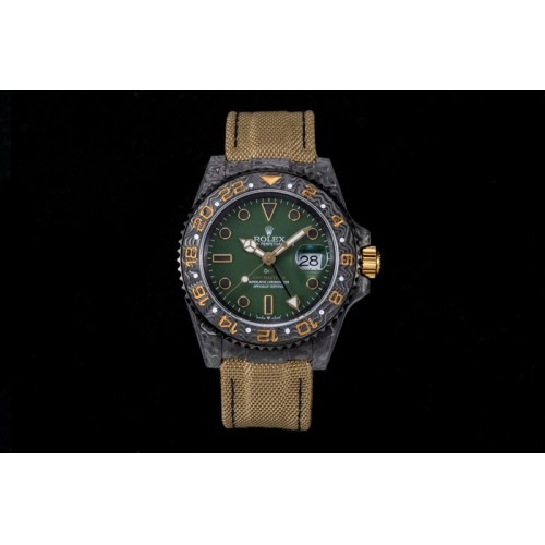 Rolex GMT DIW Carbon OMF Best Edition Green Dial on Yellow Nylon Strap SA3186 CHS Rolex GMT DIW Carbon OMF Best Edition Green Dial on Yellow Nylon Strap SA3186 CHS