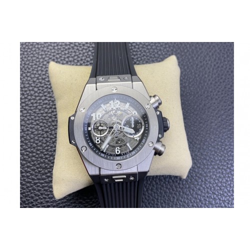 Hublot Big Bang Unico Titanium ZF 1:1 Best Edition Skeleton Dial on Black Rubber Strap A1280