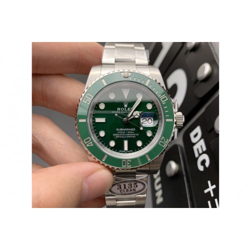 Rolex Submariner 116610 LN Green 904L Steel Clean 1:1 Best Edition on SS Bracelet SA3135