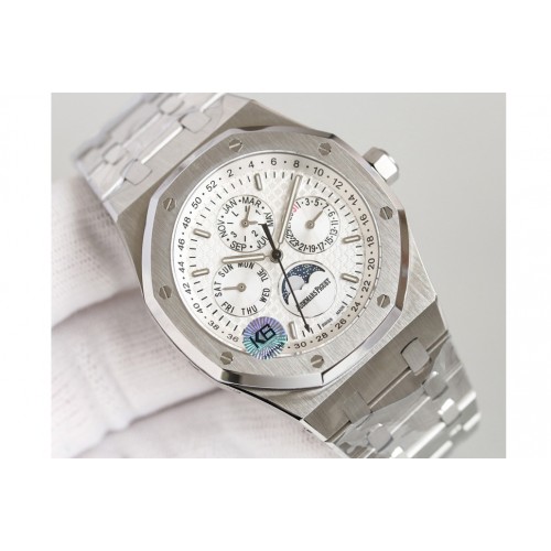 Audemars Piguet Royal Oak 41mm Complicated 26574 SS APSF1:1 Best Edition White Dial on SS Bracelet A5134