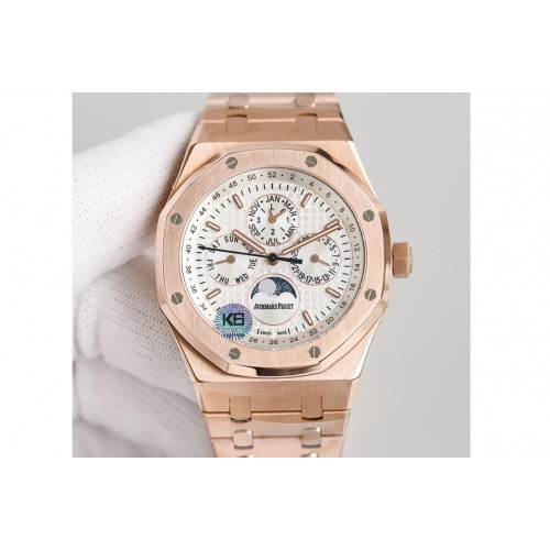 Audemars Piguet Royal Oak 41mm Complicated 26574 RG APSF1:1 Best Edition Silver Dial on RG Bracelet A5134