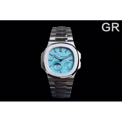 Patek Philippe Nautilus 5712 SS GRF 1:1 Best Edition Tiffany Blue Dial on SS Bracelet A240