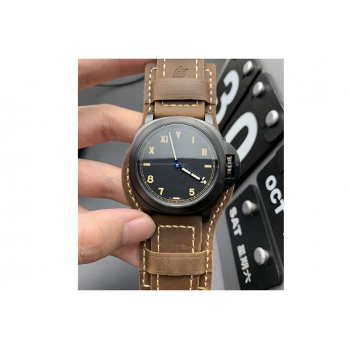 Panerai PAM 779 Luminor California PVD HWF 1:1 Best Edition on Brown Leather Strap A6497