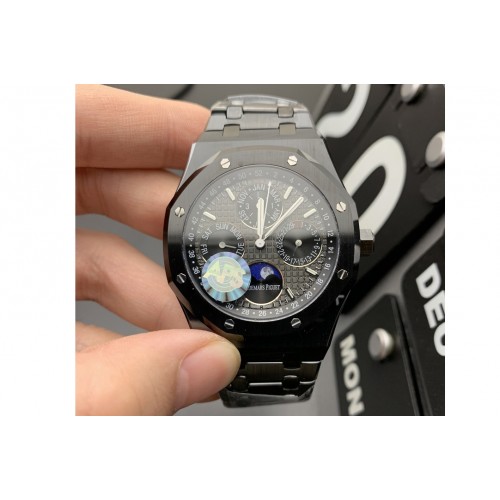 Audemars Piguet Royal Oak Perpetual Calendar 26579cb Black Ceramic APSF Best Edition on Ceramic Bracelet A5134 (CHS)