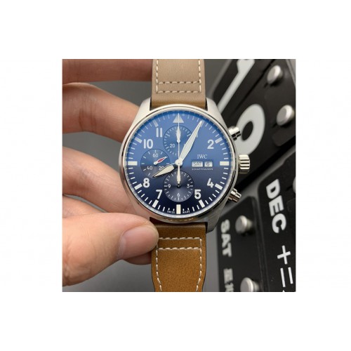 IWC Pilot Chrono 377721 "Le Petit Prince" SS ZF 1:1 Best Edition on Brown Leather Strap A7750