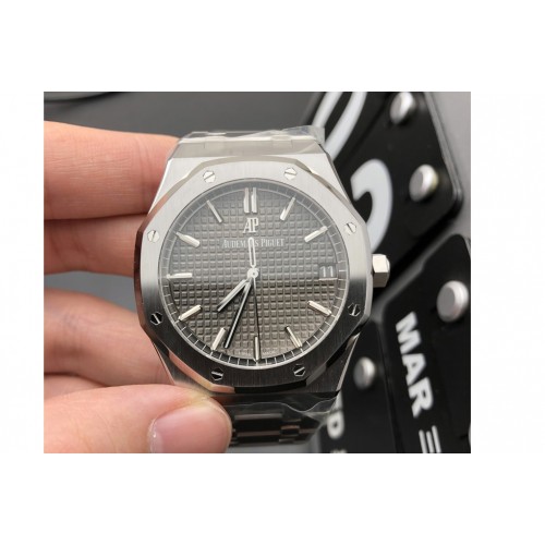 Audemars Piguet Royal Oak 41mm 15500 SS ZF 1:1 Best Edition Gray Textured Dial on SS Bracelet A4302 V2