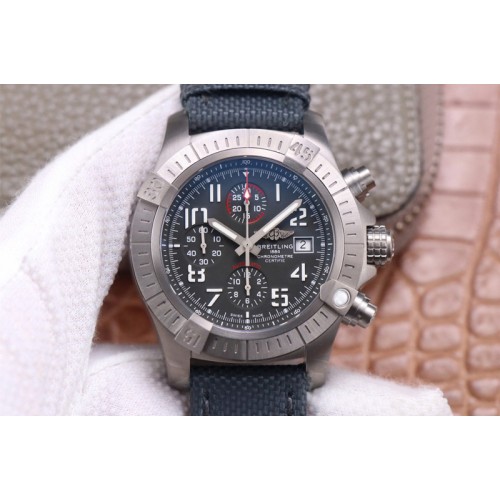 Breitling Avenger Chrono Titanium TF 1:1 Best Edition Gray Dial on Gray Nylon Strap A7750