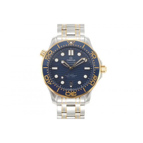 Omega 2018 Seamaster Diver 300M SS/YG VSF 1:1 Best Edition YG Bezel Blue Dial on SS/YG Bracelet A8800