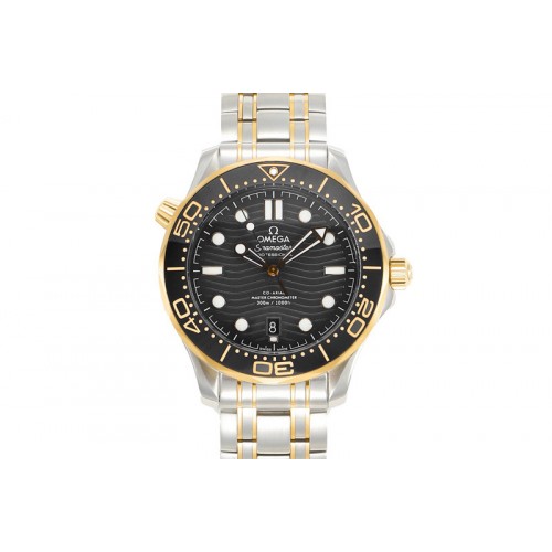 Omega 2018 Seamaster Diver 300M SS/YG VSF 1:1 Best Edition YG Bezel Black Dial on SS/YG Bracelet A8800