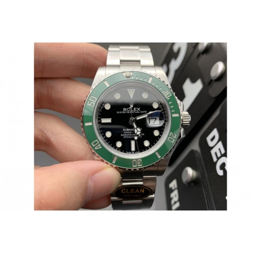 Rolex Submariner 41mm 126610 LV Kermit 904L Steel Clean 1:1 Best Edition VR3235