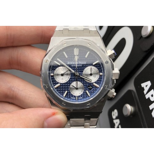Audemars Piguet Royal Oak Chrono 26331ST SS OMF 1:1 Best Edition Blue/White Dial on SS Bracelet A7750