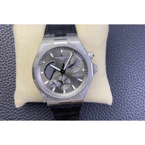 Vacheron Constantin Overseas Dual Time Power Reserve TWA Best Edition Gray Dial on Black Rubber Strap A1222