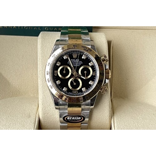 Rolex Daytona 116503 BTF 1:1 Best Edition Black Dial Diamond Marker on SS/YG Bracelet SA4130