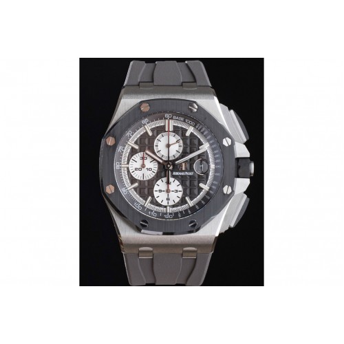 Audemars Piguet Royal Oak Offshore 44mm SS APSF 1:1 Best Edition Gray Dial on Black Rubber Strap A3126