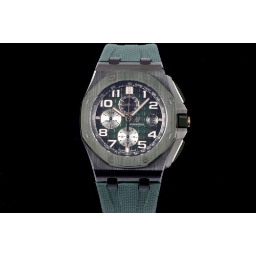 Audemars Piguet Royal Oak Offshore 2020 44mm RSF 1:1 Best Edition Green Ceramic Bezel on Rubber Strap A3126