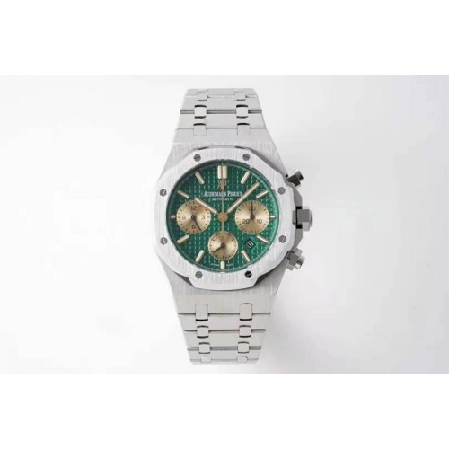 Audemars Piguet Royal Oak Chrono 26331ST SS OMF 1:1 Best Edition Green Dial on SS Bracelet A7750