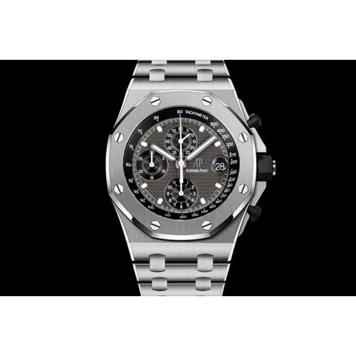 Audemars Piguet Royal Oak Offshore 42mm SS TKF Best Edition Gray Textured Dial on SS Bracelet A7750