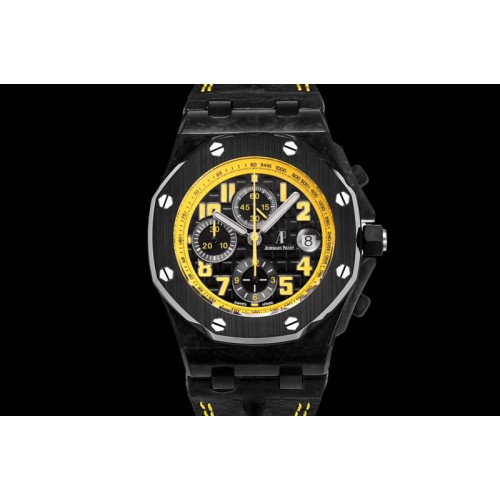 Audemars Piguet Royal Oak Offshore 'Bumble Bee' TKF Best Edition on Black Leather Strap A3126