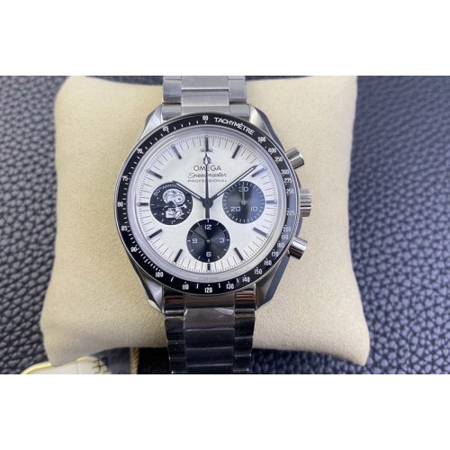 Omega Speedmaster Professional "Silver Snoopy Award" 50th Anniversary OMF 1:1 Best Edition A3861 on SS Bracelet